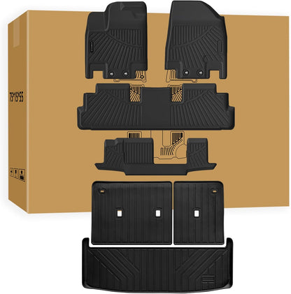 Floor Mats & Trunk Mat for 2012-2017 Chevy Equinox/GMC Terrain,TPE All Weather Protection 2 Rows Car Floor Liners with Cargo Liners for Chevrolet Equinox Accessories