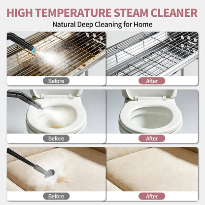 Steam Cleaner for Home & Car, 3-Level Adjustable Steamer for Cleaning with Temp Display,15s Fast Heat,1.8L Large Tank, 4Bar Powerful Steam for Grout,Grease,Tile,Couch,Toilet, Car Detailing,Windows