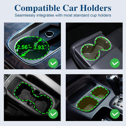 Car Cup Holder Expander, Cup Holder Extender Adapter with Expandable Arm and Adjustable Base, Compatible with Yeti Ramblers, Hydro Flasks, Stanley, Owala Most Coffee Mugs Bottles & Cups (CUP-2pack)