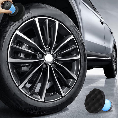 Tire Shine Applicator with 2 Detachable Foam Applicator Pads for Car Cleaning and Fine Polishing Reusable Tire Dressing Applicator for Car Truck SUV Motorcycle