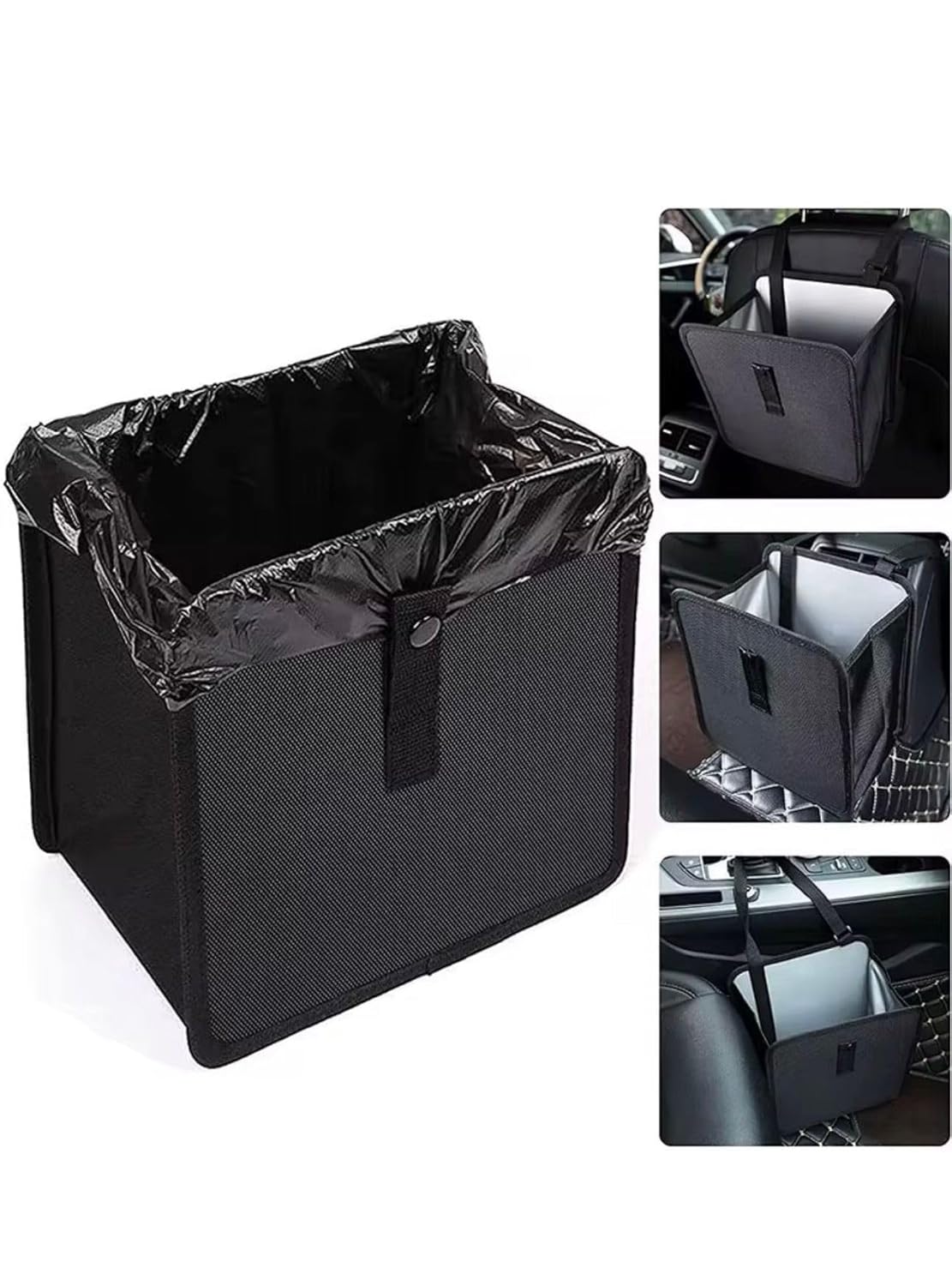 Car Trash Can for Car – Waterproof Hanging Car Garbage Bin – Bonus 20 Trash Bags Included