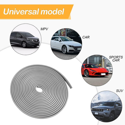 Osilly Car Door Edge Guards, 16Ft Rubber Seal Car Door Edge Trim, U Shape Door Edge Protector Guard, Aluminum Weather Proofing Automotive Door Edge Molding Protection for Most Car (Black)