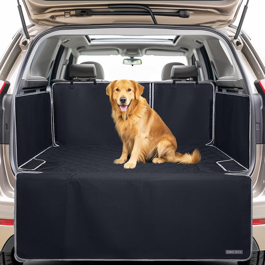 SUV Cargo Liner Waterproof Scratch-Resistant for Dogs Pet Trunk Mat with Non-Slip Bumper Flap Protector Heavy-Duty Cover for Sedans SUV