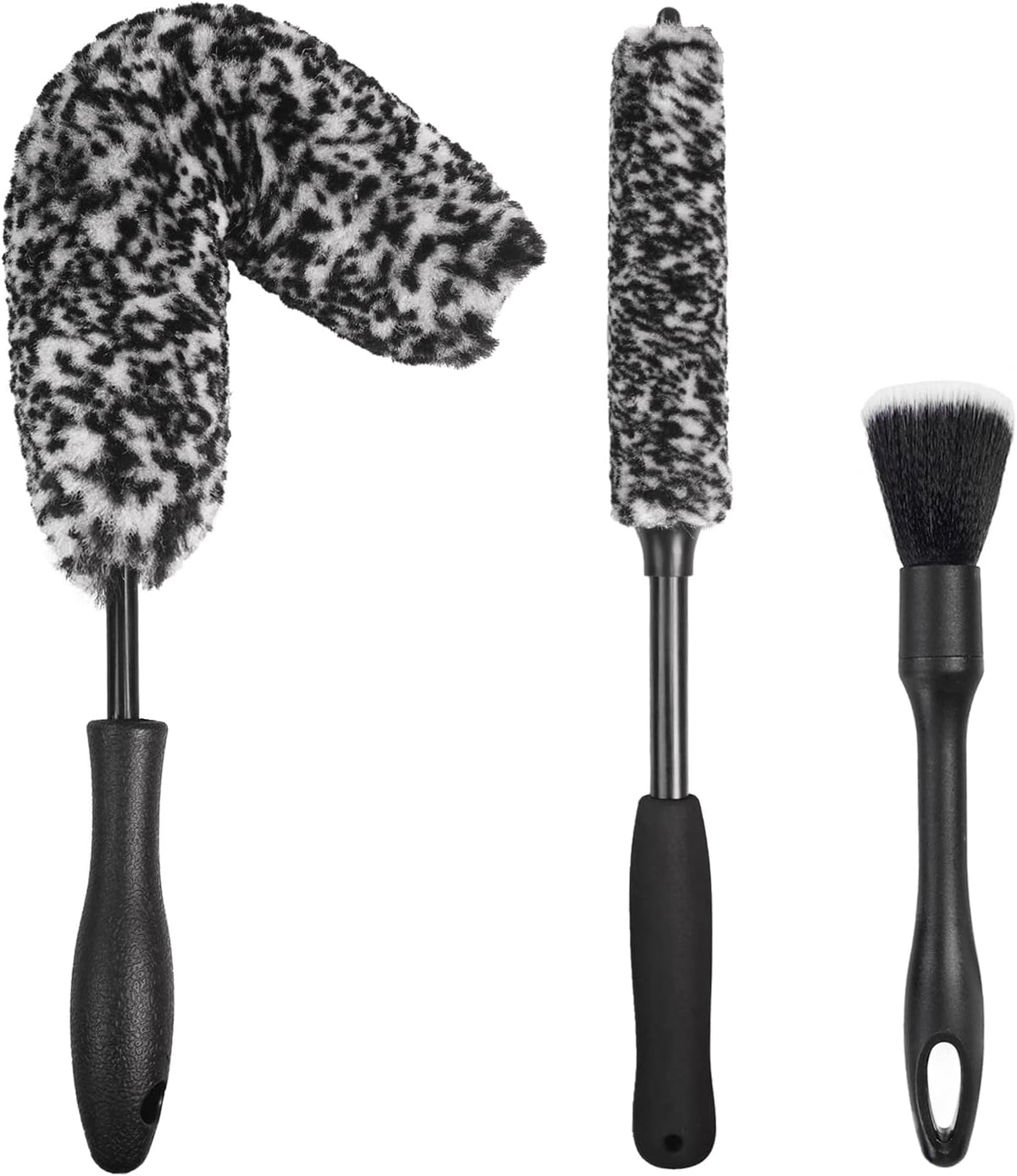 3PCS Wheel Brush Kit for Cleaning Wheel and Tire, Wheel and Rim Brush, Car Detailing Brushes, Bendable & Durable Car Wheel Rim Cleaner Brush Set,Car Detailing Cleaning Brush Supplies Kit