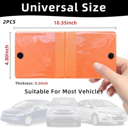 Ziciner Car Registration Insurance Holder, 2Pack Essential Auto Card Document Glove Box Organizer with Touch Fastener, Vehicle Interior Accessories Perfect for Most Car, Truck, SUV (Red/Small Car)