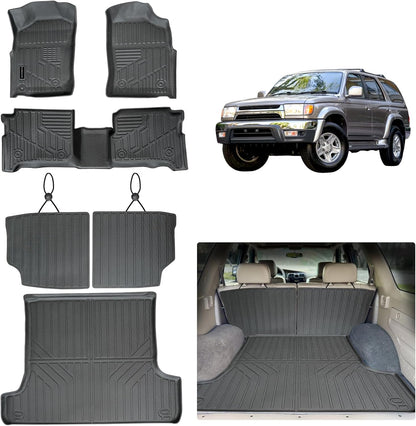 Floor Mats & Trunk Mat for 2012-2017 Chevy Equinox/GMC Terrain,TPE All Weather Protection 2 Rows Car Floor Liners with Cargo Liners for Chevrolet Equinox Accessories