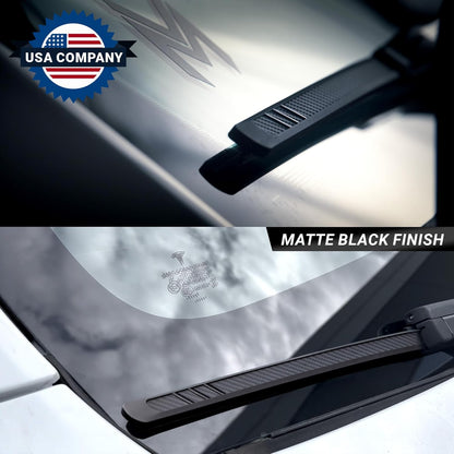 Premium Silicone Carbon Fiber Windshield Wiper Blades 22" & 20" - Patented All-Season, Quiet & Smooth Streak-Free Clean Wipe, OEM Quality, Front Automotive Replacement Wipers for Car & Truck (2 Pack)