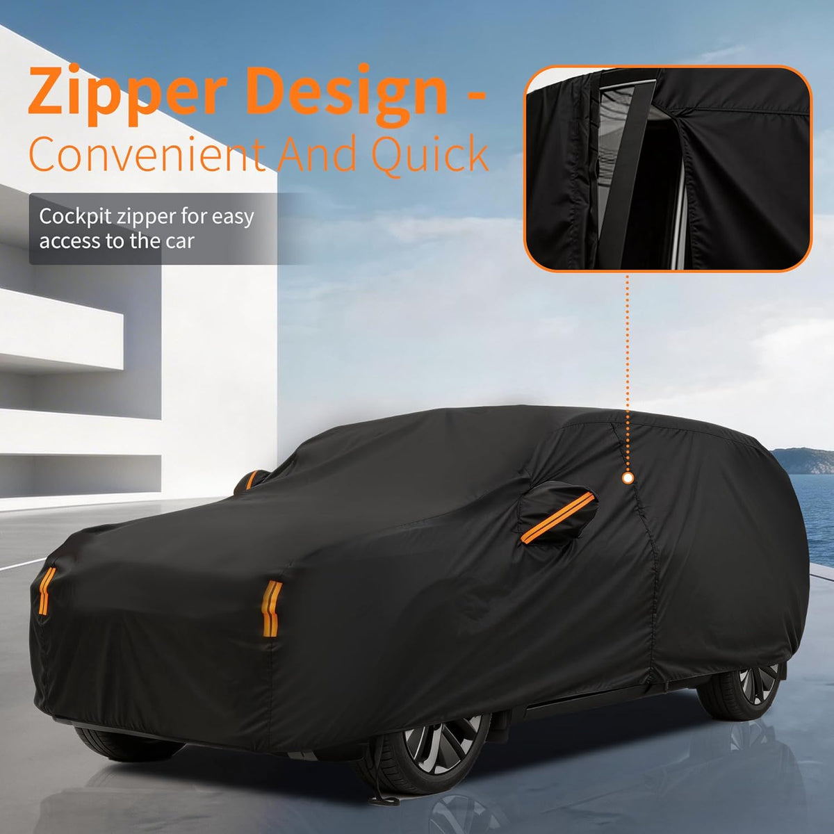 Car Cover Waterproof All-Weather,Outdoor Full Exterior Automobiles Sedan/Coupe (Length 186-193 inch) with Windshield Sun Shade Universal Fit Toyota Camry, Tesla Model 3, Accord etc