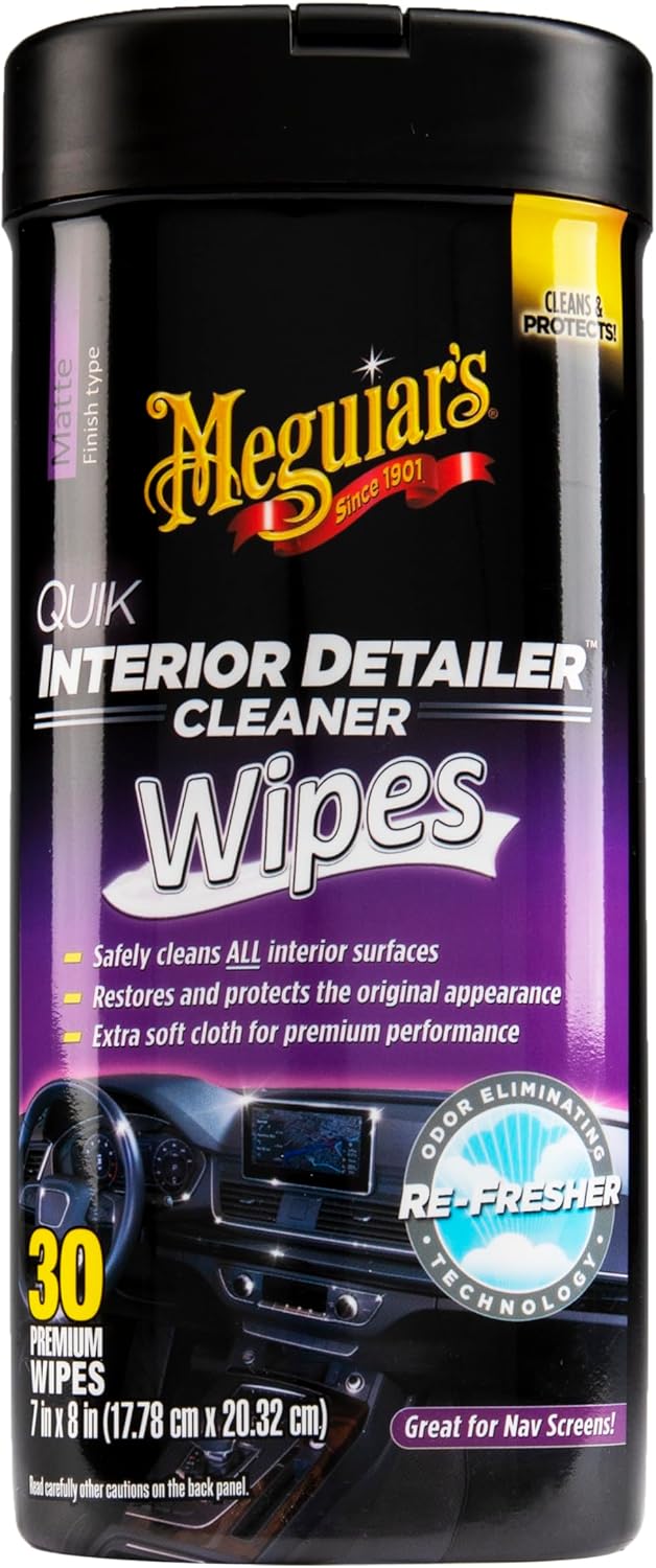 Meguiar's Quik Interior Detailer Cleaner, Quick Detailer Spray Cleans And Refresh Car Interiors, Use On Plastics, Leather & Rubber, Dashboards, Trim In Cars, Trucks & Suvs - 24 Oz Spray Bottle