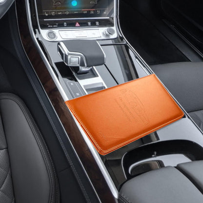 Car Registration and Insurance Card Holder - Leather Vehicle Glove Box Automobile Documents Paperwork Wallet Case Organizer for ID, Driver's License, Key, Cards - Car Accessories for Women&Men