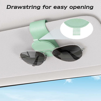 Sotfamily Sunglass Holder for Car Visor, Suede Cloth Magnetic Sunglass Organizer for Car Accessories, 2 Packs, Black