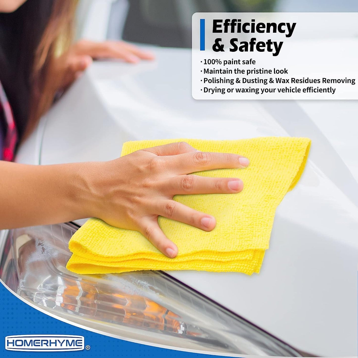 Microfiber Cleaning Cloth, 100 Pack Cleaning Rags Microfiber Towel Bulk Absorbent Lint-Free Wash Cloths, All-Purpose Shop Towels for Cars, Automotive, Garage, Home & Kitchen 11.5"*11.5"