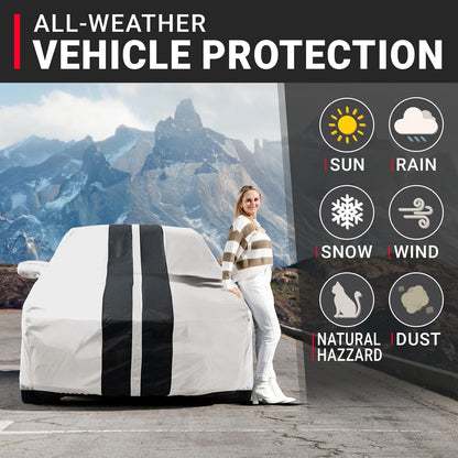 iCarCover Premium Car Cover for 1970-1972 Chevy Monte Carlo Heavy Duty Waterproof All-Weather Automobiles Custom Fit Indoor Outdoor UV Snow Protection Covers with Straps and Bag - Colors C