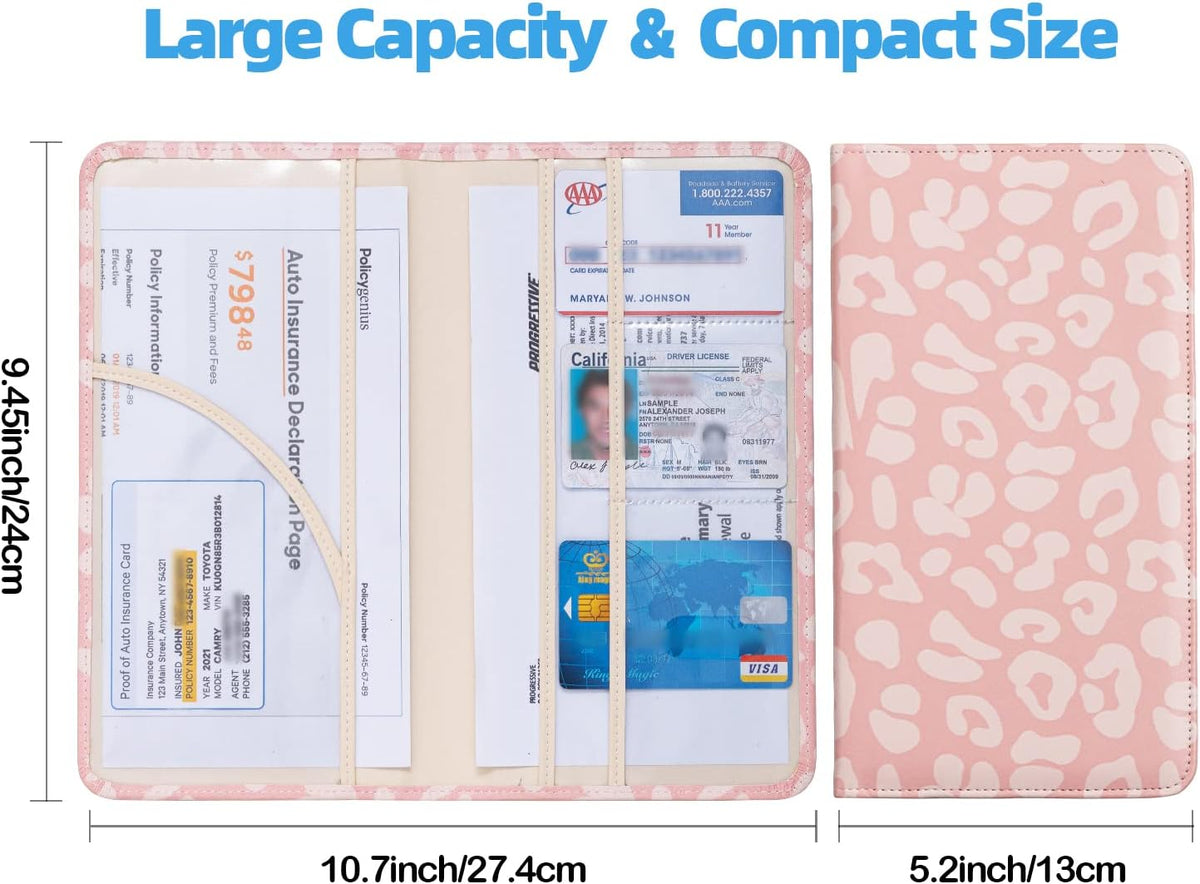 Car Registration and Insurance Holder, Insurance Card Holder, Car Registration Holder, Floral Themed Cover with Magnetic Shut