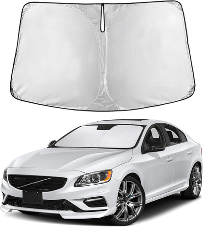EcoNour Car Windshield Sun Shade | 2025 Upgraded Innovative No-Light-Pass Technology for Maximum Coverage | Foldable Sun Shade Keeps Your Vehicle Cool | Must-Have Car Accessories | Small (59" x 29") - Colors A