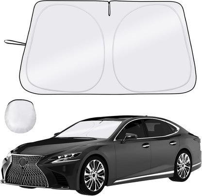 Car Windshield Sun Shade, Foldable Front Window Sunshade Blocks UV Rays, Keep Car Interior Cool, Universal Fit for Hatchback, Truck, SUV, MPV