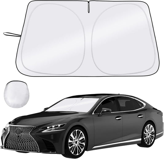 Car Windshield Sun Shade, Foldable Front Window Sunshade Blocks UV Rays, Keep Car Interior Cool, Universal Fit for Hatchback, Truck, SUV, MPV
