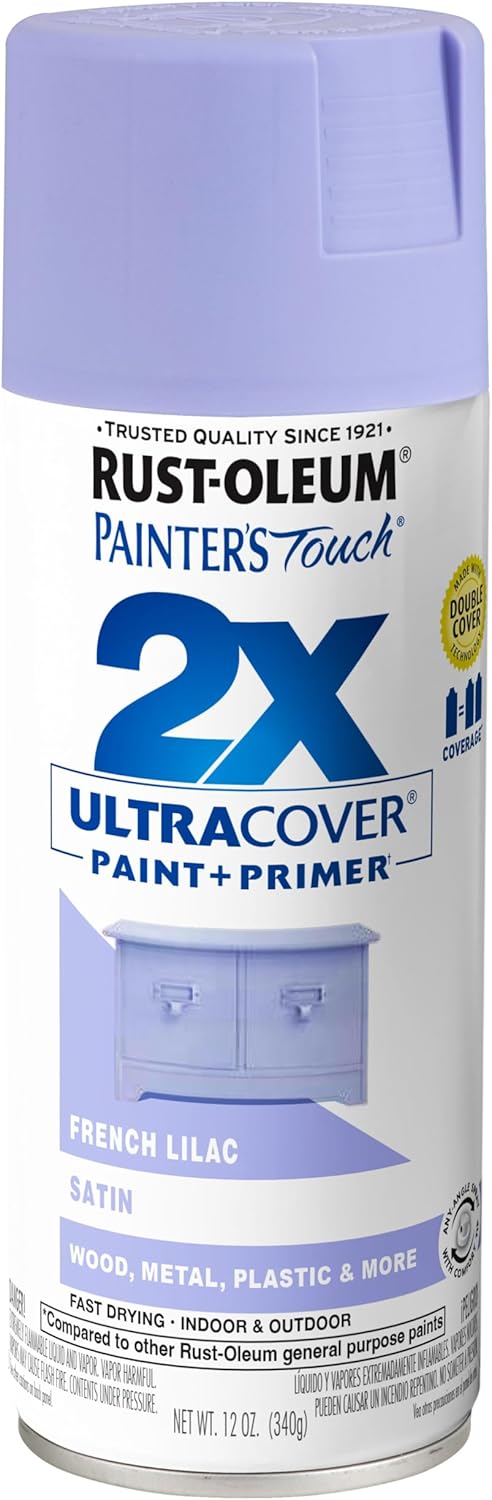 Rust-Oleum 334029 Painter's Touch 2X Ultra Cover Spray Paint, 12 oz, Gloss Clear - Colors E