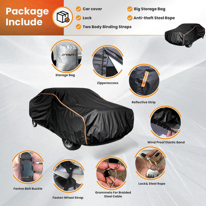 Waterproof Sport Car Cover, Super Lightweight Small Outdoor Car Cover Rain Car Covers for Automobiles All Weather Waterproof Fit Coupe 163" to 178"