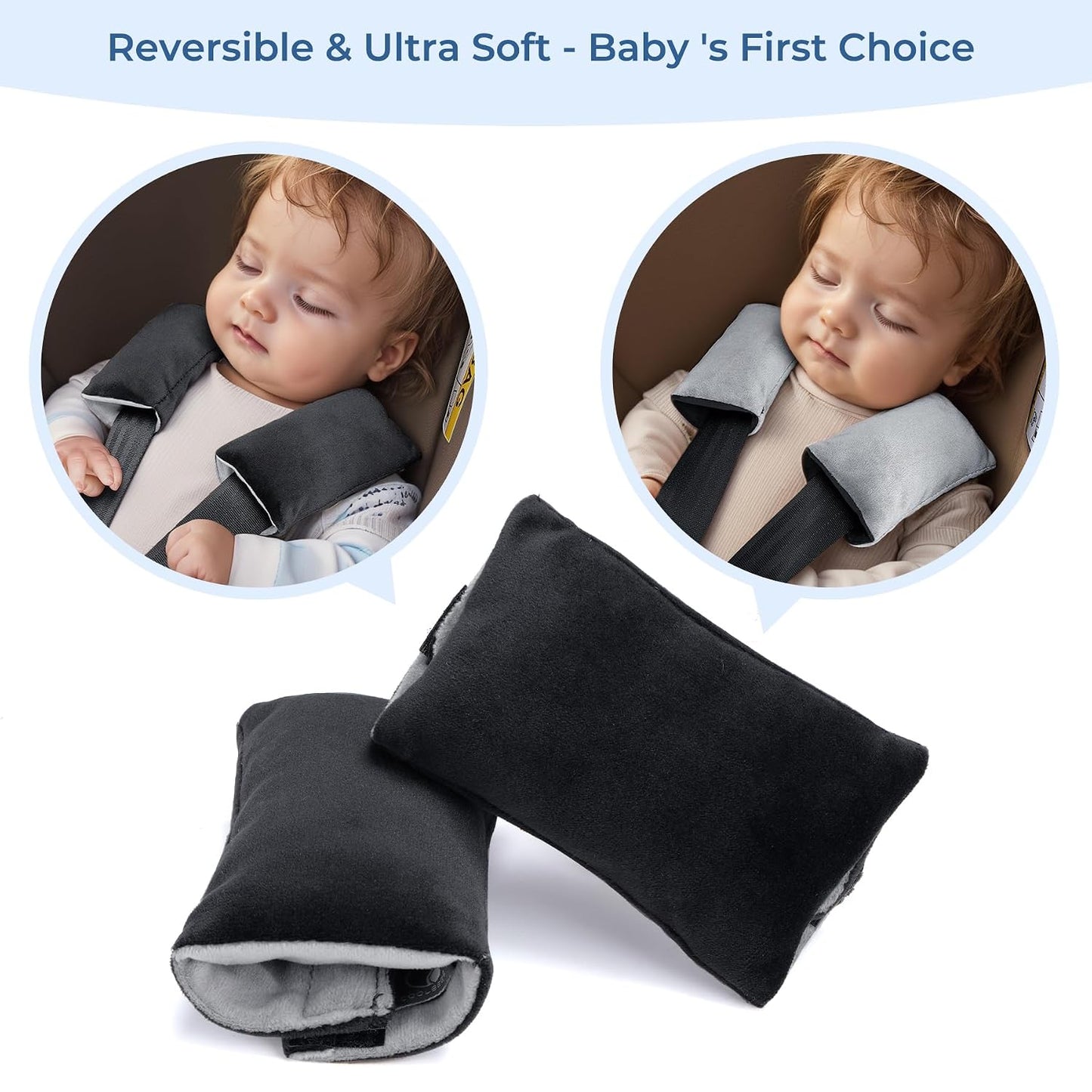 COOLBEBE Car Seat Straps Shoulder Pads for Baby Kids, Super Soft Seat Belt Covers for All Car Seats/Pushchair/Stroller/High Chair