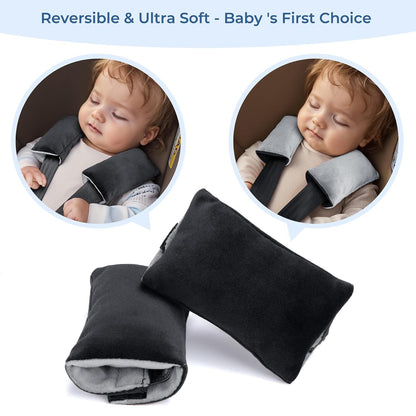 COOLBEBE Car Seat Straps Shoulder Pads for Baby Kids, Super Soft Seat Belt Covers for All Car Seats/Pushchair/Stroller/High Chair