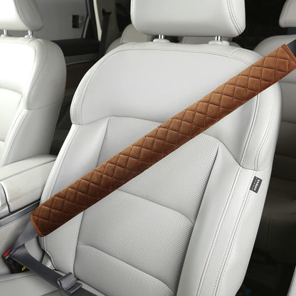 HighnessHwoo Extra Long Seatbelt Covers for Adults Kids Women & Men, Soft Car Seat Belt Strap Cushion for Sedan, SUV, Trucks, Shoulder Neck Chest Protector Pads, Auto Accessories, 1pc, Gray, 25.5in