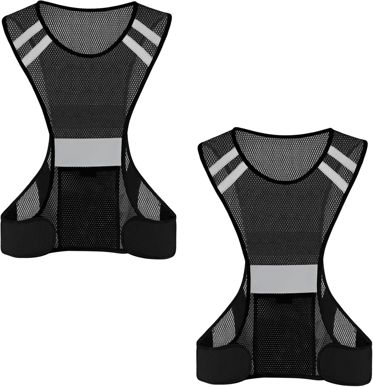 TCCFCCT Reflective Running Vest, High Visibility Running Gear with Large Pocket