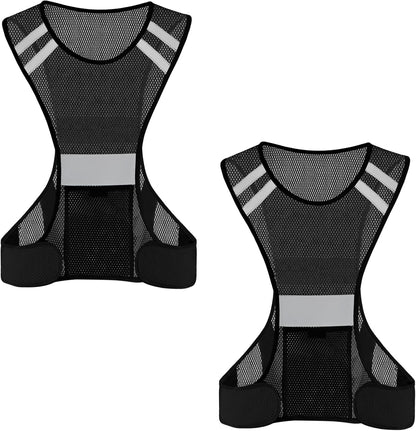 TCCFCCT Reflective Running Vest, High Visibility Running Gear with Large Pocket