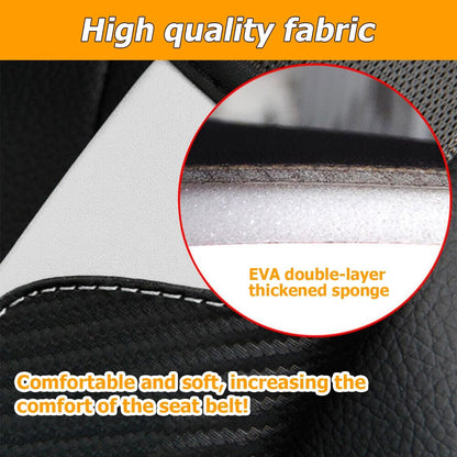 Osilly 2PCS Car Seat Belt Cover, Carbon Fiber Seatbelt Shoulder Protection, Soft Car Seat Belt Strap Cushion Protect Your Neck and Shoulder, Car Accessories Seat Belt Pad for Car Truck (Red)