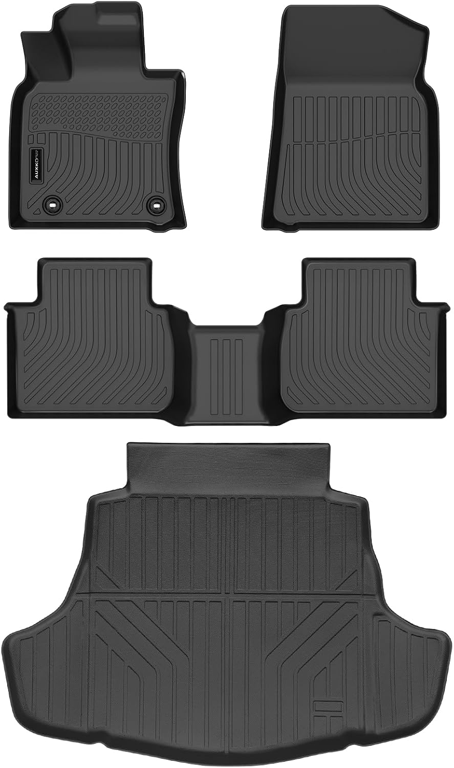 All Weather Floor Mat Fit for Toyota Corolla(Include Hybrid Exclude Hatchback) 2026 2025-2020 TPE Rubber Liners Corolla Accessories All Season Guard Odorless Anti-Slip Liner Black