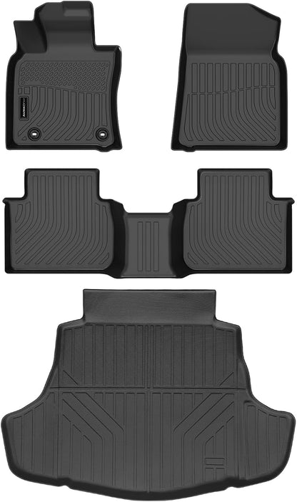 All Weather Floor Mat Fit for Toyota Corolla(Include Hybrid Exclude Hatchback) 2026 2025-2020 TPE Rubber Liners Corolla Accessories All Season Guard Odorless Anti-Slip Liner Black