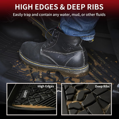 LASFIT Floor Mats for Jeep Grand Cherokee WL 2022-2025 2026 5-Seat (Include 4xe, NOT for L), All Weather TPE Custom Fit Car Mats Floor Liners Cargo Liner Cargo Mat Trunk Mat Black
