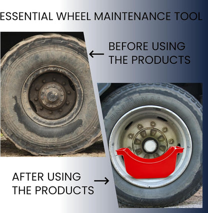 4 Pack Truck Wheel Pan, 2.8L Stackable Hub Oil Drain Pan, Red Fluid Drip Tool Trailer Wheel Catch Box for Heavy Duty Axle, Truck, Geared Engine Stand