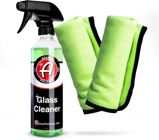 Adam's Polishes Glass Cleaner - Steak Free Car Wash Window Cleaner, All-Natural Streak Free Formula For Car Cleaning, Safe On Tinted & Non-Tinted Glass, Won't Strip Car Wax or Coating