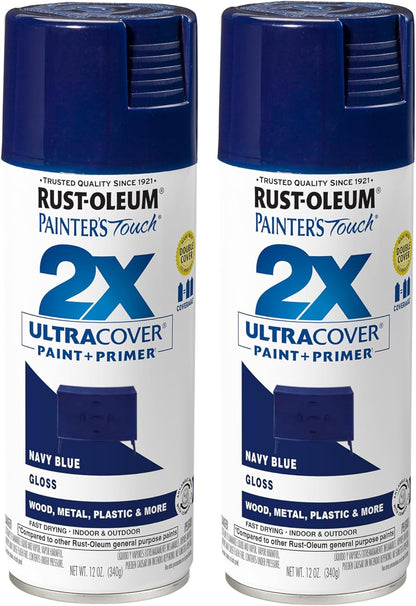 Rust-Oleum 334029 Painter's Touch 2X Ultra Cover Spray Paint, 12 oz, Gloss Clear - Colors A