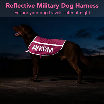 Pink Reflective Dog Vest for Large Breeds,High Visibility Dog Safety Vest Harness with Removable Bell Keep Safe from Hunting, Training & Cars Accidents