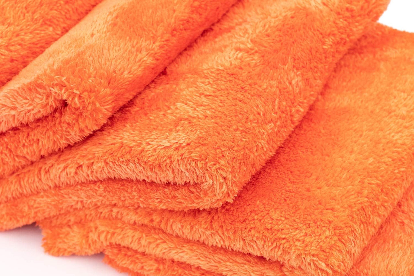 The Rag Company - Eagle Edgeless 500 (4-Pack) Professional Korean 70/30 Blend Super Plush Microfiber Detailing Towels, 500GSM, 16in x 16in, Blue