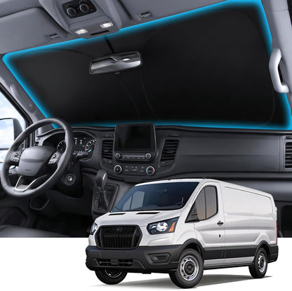 Wigoo Tesla New Model Y Accessories Windshield Sunshade [OEM Design, 100% Sun Blockage] Foldable Heat Insulation Sunshade with Storage Bag, for Model Y 2020~2026 (Juniper), Silver Coating - Colors A