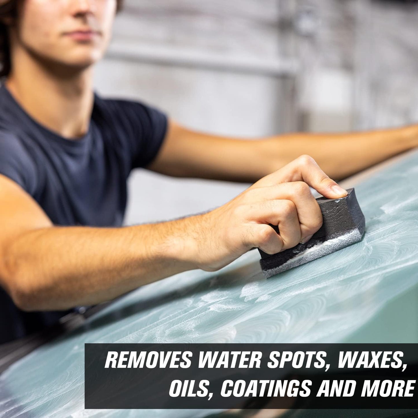 Invisible Glass 91411 Glass Stripper Water Spot Remover Kit – Cerium Oxide Based Auto Glass Polish for Windshields, Hard Water Spots, Road Films & Old Coatings – 4 Fl Oz