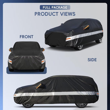 10 Layers Car Cover Custom Fit for Mercedes Benz C Class C250 C300 C43 C63 (1993-2026), Waterproof All Weather for Automobiles, Outdoor Full Cover Sun Dust Rain Protection with Cotton. Black - Colors A