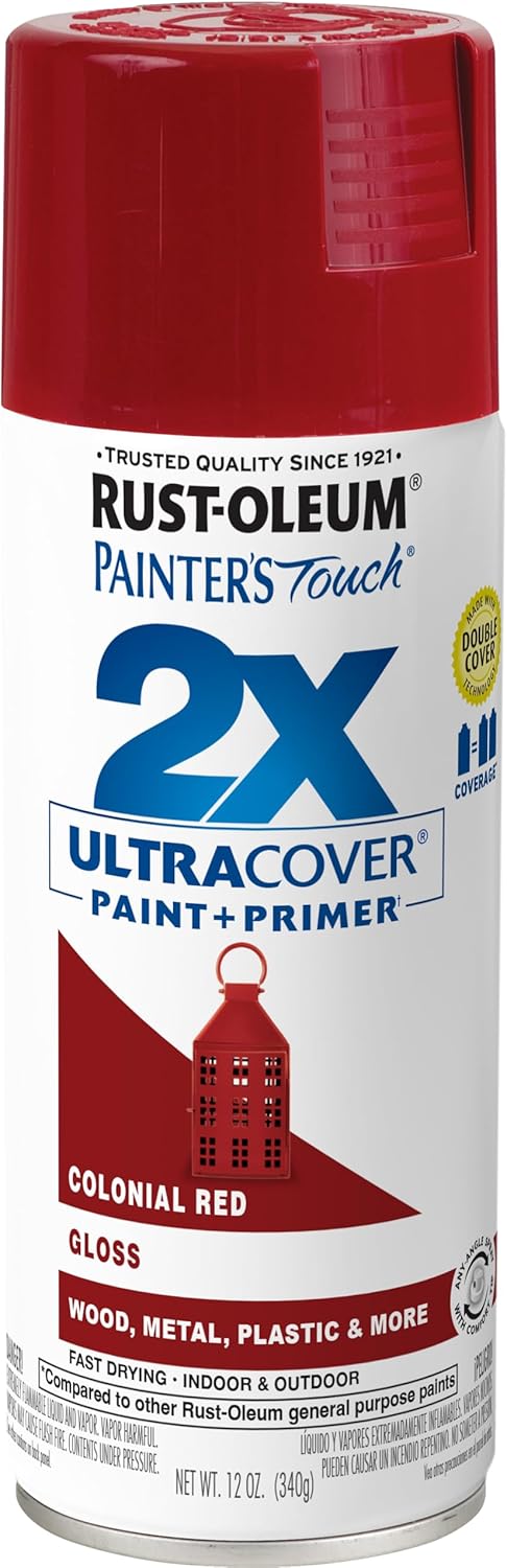 Rust-Oleum 334029 Painter's Touch 2X Ultra Cover Spray Paint, 12 oz, Gloss Clear - Colors D