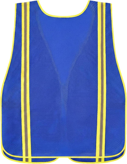 High Visibility Reflective Safety Vest for Men Women Class 2 Hi Vis Mesh Fabric Safety Work Jacket with Elastic Band