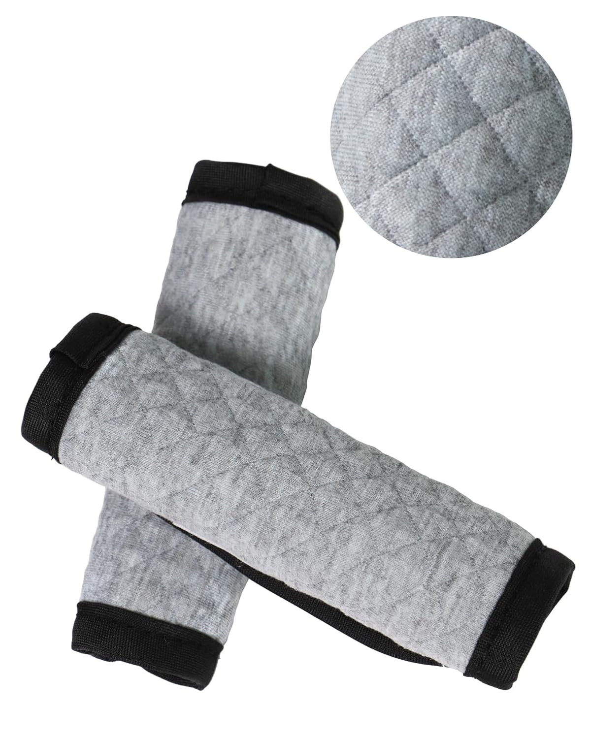 2 Pack Car Seat Belt Covers for Baby Kids, Reversible Soft Car Seat Shoulder Strap Pads, Seatbelt Cushion, Neck Strap Covers for Stroller, Carrier, Pushchair (Black Star)