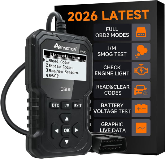 OBD2 Scanner, V410 Car Scanner Diagnostic Tool: Engine Fault Code Reader Scan Tool with Live Data/Freeze Frame for All OBDII Cars After 1996,Black
