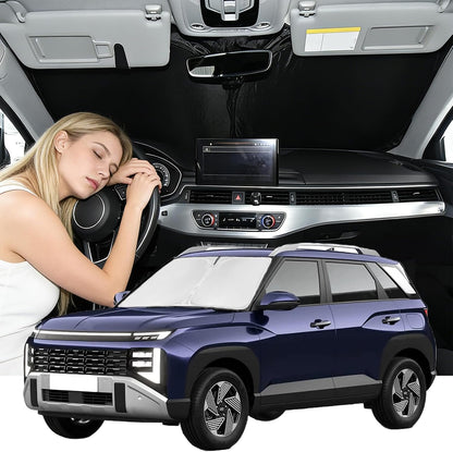 for Toyota Tacoma 2016-2023 2024 2025 2026 Sun Shade Sunshade Windshield Cover - 4 Layers Front Window Shade Custom Fit Tacoma 2Dr 4Dr Pickup Sun Visor 240T Shade Blocks UV Rays Car Accessories - Colors B