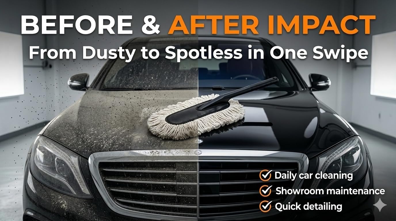 The Jopasu Car Duster – 100% Wax-Treated for Instant Dust Removal | No Scratches, No Hassle, Just a Clean Car