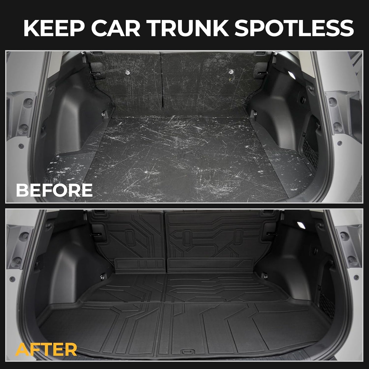 Floor Mats for Toyota Sienna 2021-2026, All Weather Floor Mats Lower Trunk Cargo Liner Accessories, Full Coverage Set (Fit 8-Seat with Spare Tire)