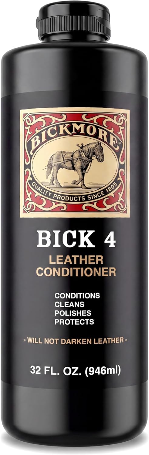 Bickmore Bick 4 Leather Conditioner 8 oz - Cleaner & Conditioner - Restore Polish & Protect All Smooth Finished Leathers
