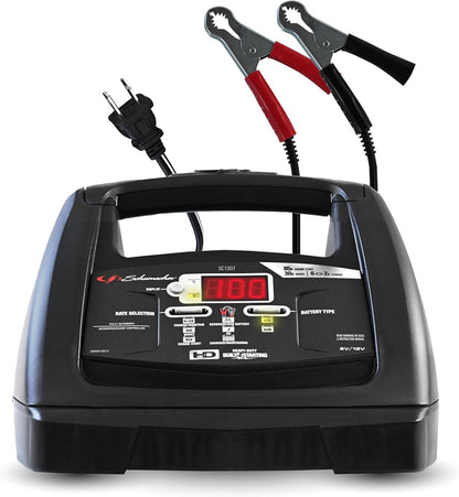 Schumacher Electric 6A Car Battery Charger and 85A Engine Starter, 6-in-1 Solution, Maintainer, 30A Boost, for 6V/12V Power Sport, Automotive, and Marine Batteries, SC1307