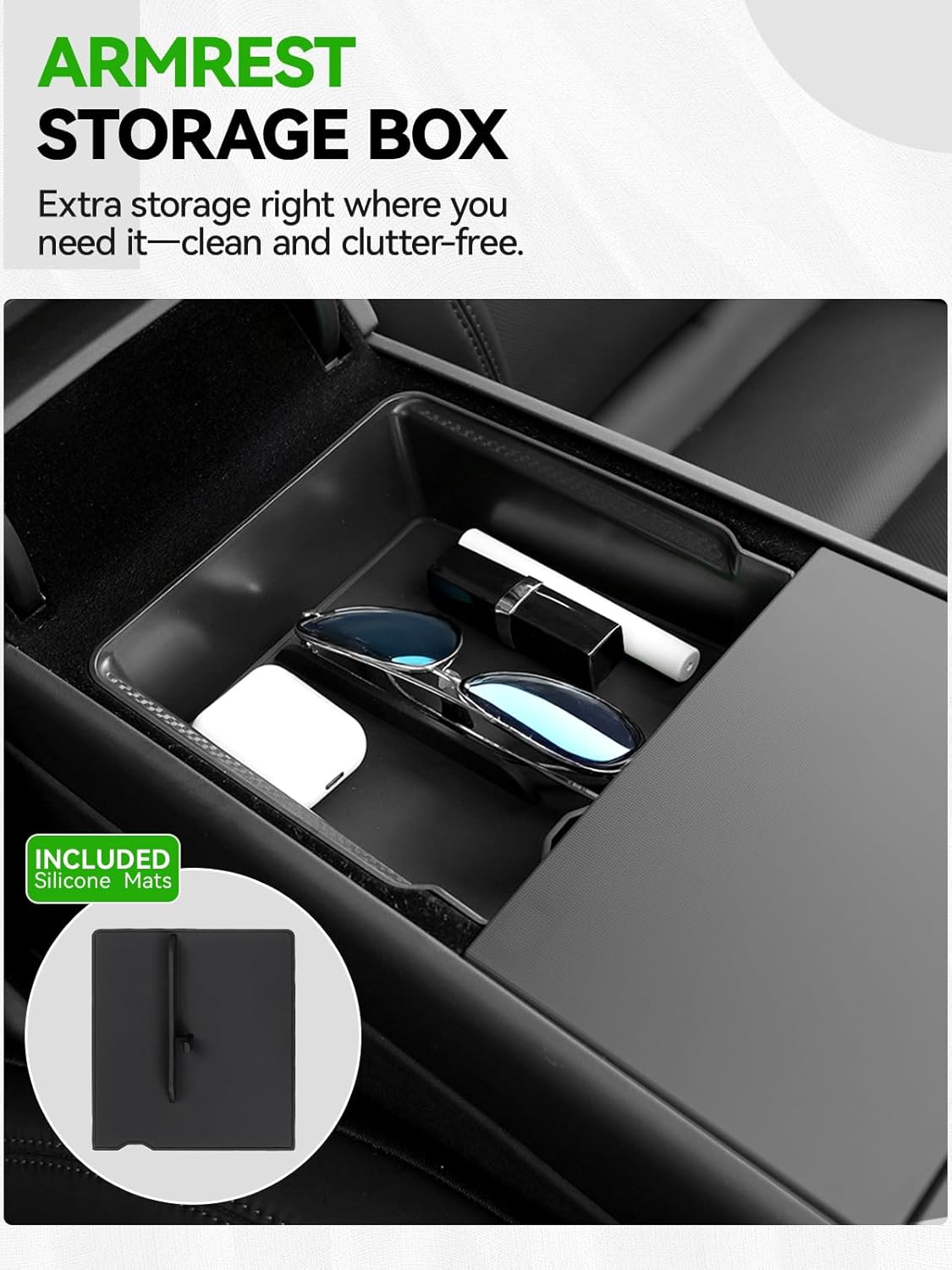 10PCS Center Console Organizer Tray for 2025 2026 Tesla Model Y Juniper Accessories, Under Seat Storage Armrest Hidden Storage Box Cup Holder Charger Pad for Tesla ModelY Juniper (Not fit Standard)